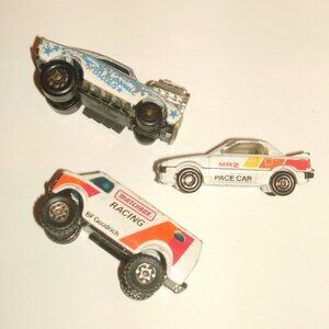 3 ~ Vintage Matchbox Cars 1972 Cosmic Blue 1981 Chevy Team Van 1985 MR2 Pace Car